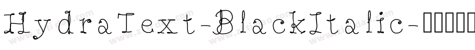 HydraText-BlackItalic字体转换