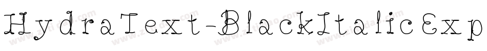 HydraText-BlackItalicExpert字体转换