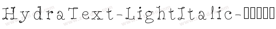 HydraText-LightItalic字体转换
