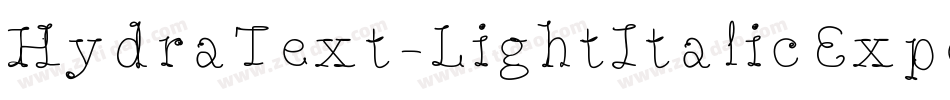 HydraText-LightItalicExpert字体转换