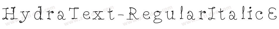 HydraText-RegularItalicExp字体转换