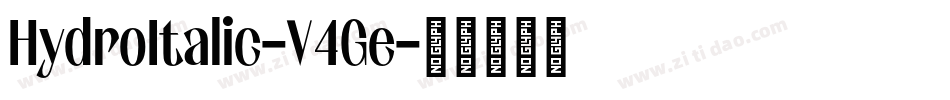 HydroItalic-V4Ge字体转换