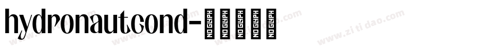 hydronautcond字体转换