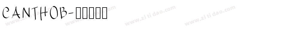 CANTHOB字体转换