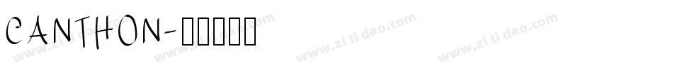 CANTHON字体转换