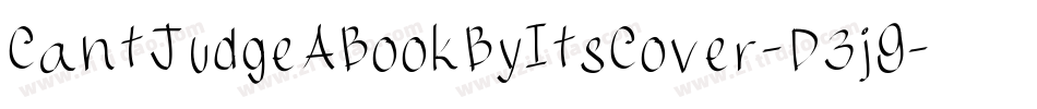 CantJudgeABookByItsCover-D3j9字体转换