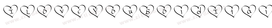 ILoveYouBoldItalic-DxBd字体转换