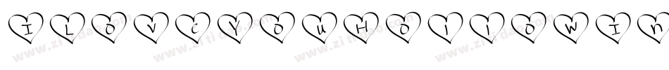 ILoveYouHollowInverse-VAM0字体转换