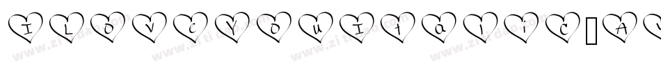 ILoveYouItalic-Ay9x字体转换