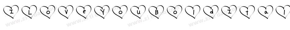 ILoveYouBoldItalic-DxBd字体转换