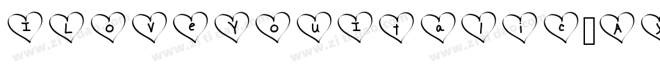ILoveYouItalic-Ay9x字体转换