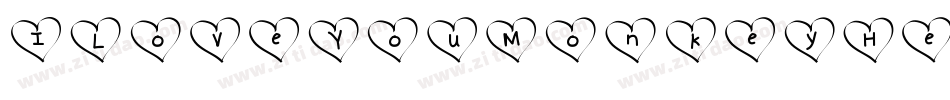 ILoveYouMonkeyHearted-Y0nv字体转换