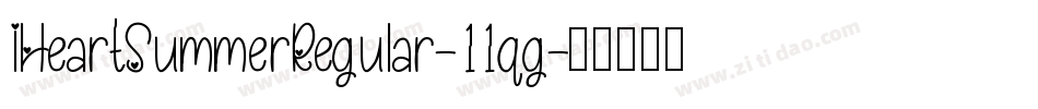 IHeartSummerRegular-11qg字体转换