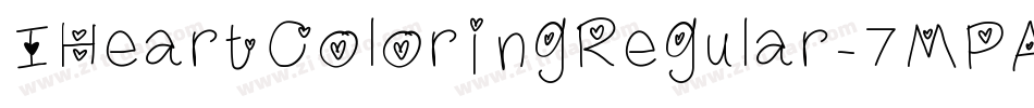 IHeartColoringRegular-7MPA字体转换