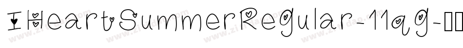 IHeartSummerRegular-11qg字体转换