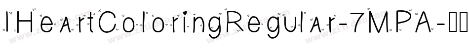 IHeartColoringRegular-7MPA字体转换