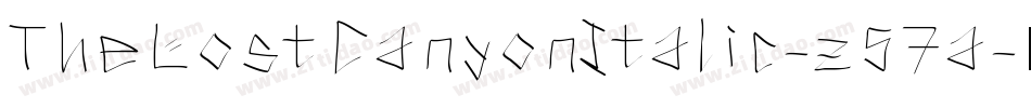 TheLostCanyonItalic-z57a字体转换 TheLostCanyonItalic-z57a字体转换