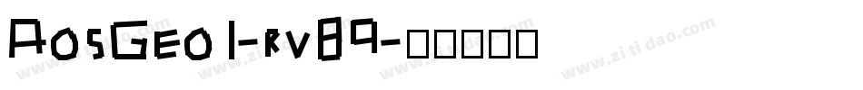 AosGeo1-rv89字体转换