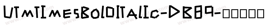 UtmtimesboldItalic-DB89字体转换