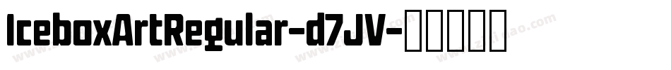 IceboxArtRegular-d7JV字体转换