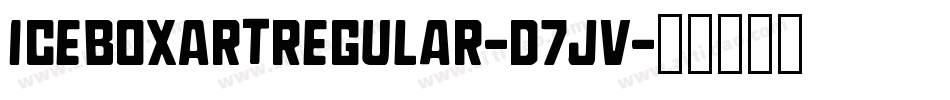 IceboxArtRegular-d7JV字体转换