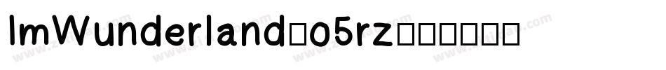 ImWunderland-o5rz字体转换