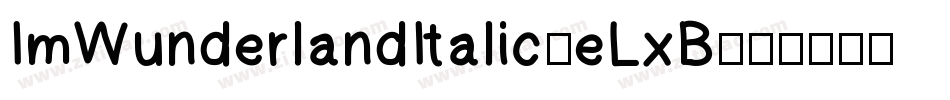 ImWunderlandItalic-eLxB字体转换