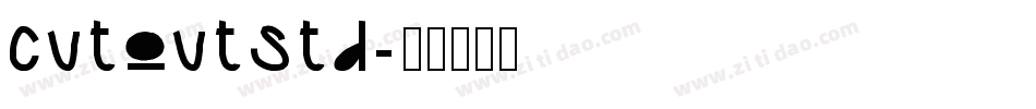 CutoutStd字体转换