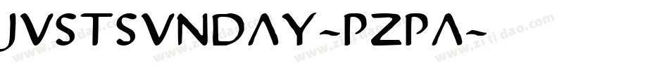 Justsunday-pzpa字体转换