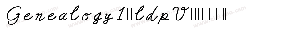 Genealogy1-ldpV字体转换