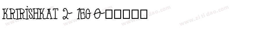 KrIrishKat2-1eG0字体转换