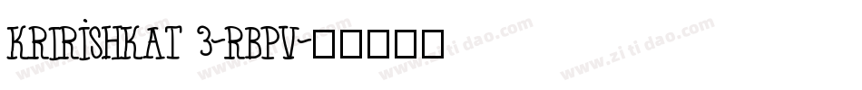 KrIrishKat3-RBpV字体转换