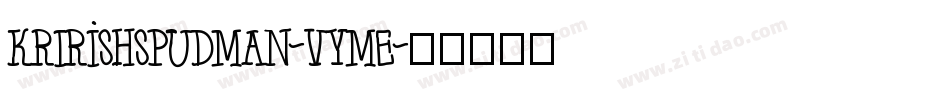KrIrishSpudman-vYME字体转换