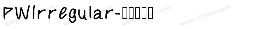 PWIrregular字体转换