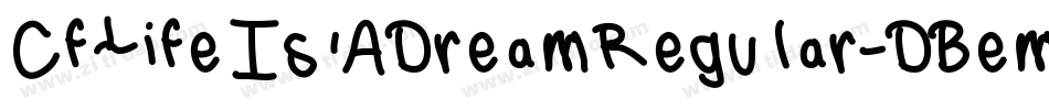 CfLifeIsADreamRegular-DBem字体转换