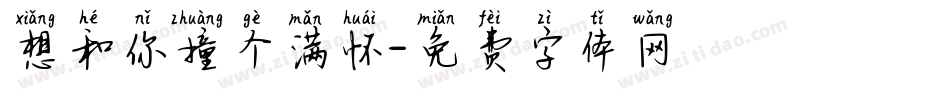 想和你撞个满怀字体转换