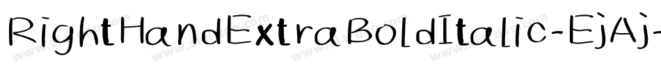 RightHandExtraBoldItalic-EjAj字体转换