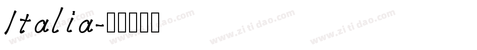 Italia字体转换