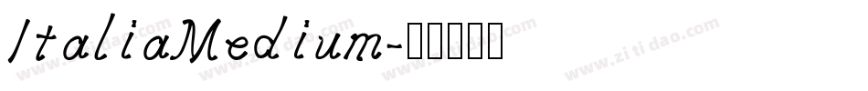 ItaliaMedium字体转换