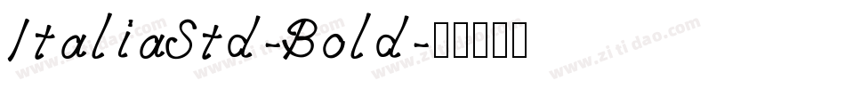 ItaliaStd-Bold字体转换