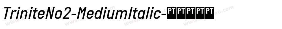 TriniteNo2-MediumItalic字体转换