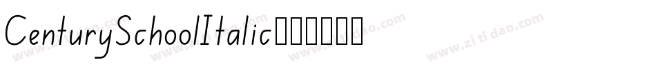 CenturySchoolItalic字体转换