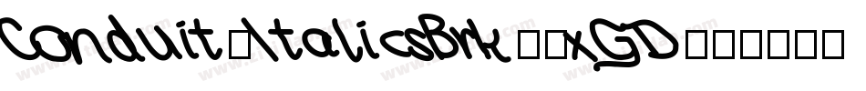 Conduit2ItalicsBrk-8xGD字体转换