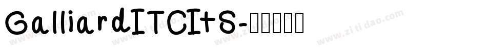 GalliardITCItS字体转换