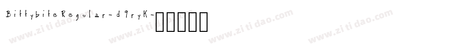 BittybiteRegular-d9ryK字体转换