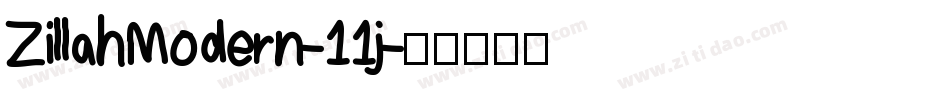 ZillahModern-11j字体转换