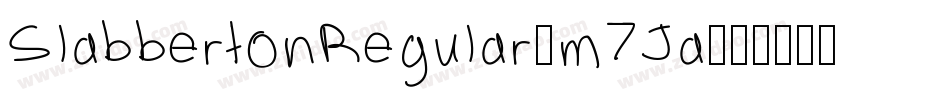 SlabbertonRegular-m7Ja字体转换