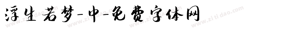 浮生若梦-中字体转换