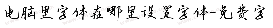 电脑里字体在哪里设置字体字体转换