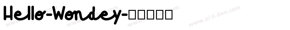 Hello-Wondey字体转换